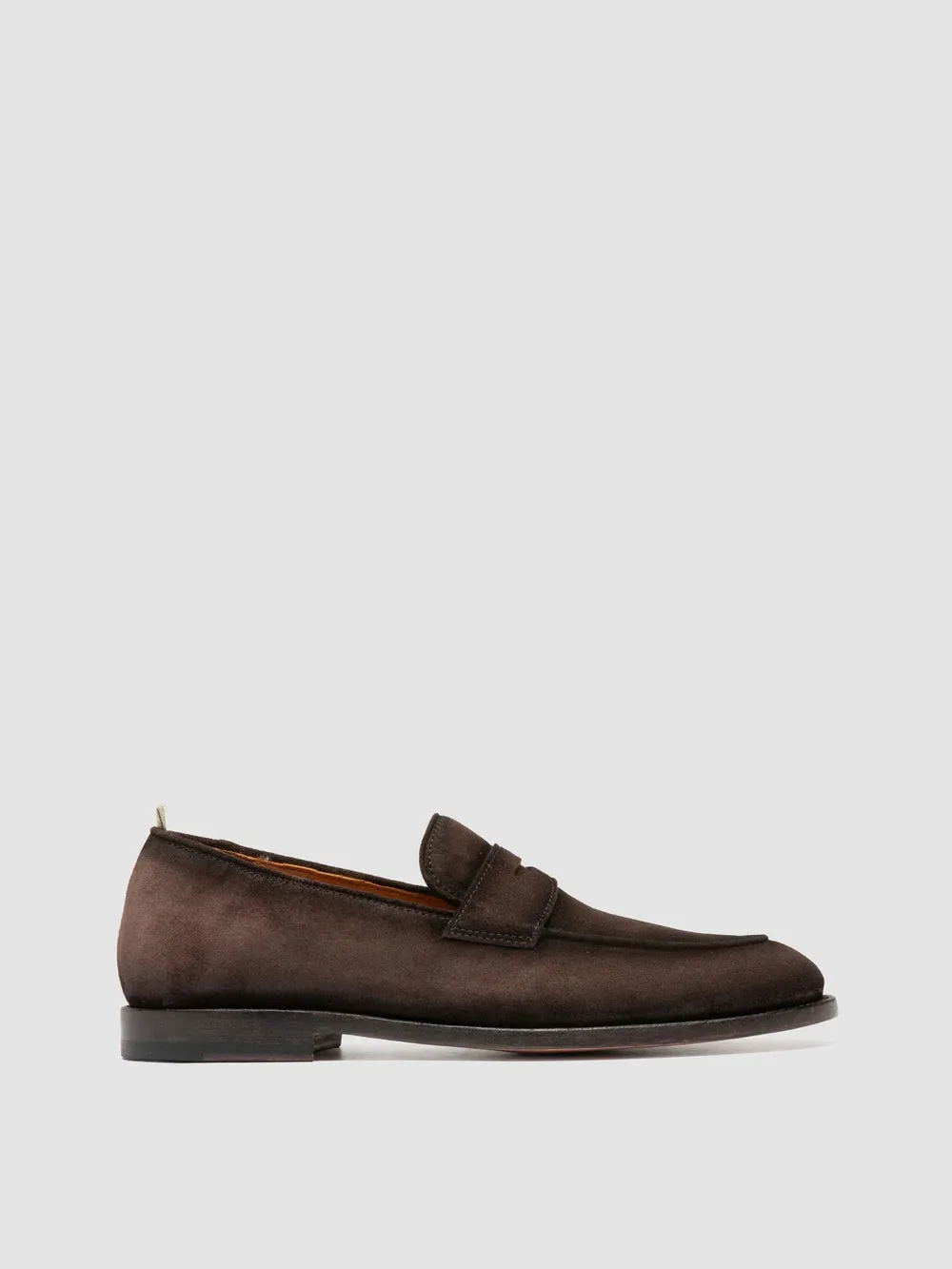 OPERA 001 - Brown Suede Penny Loafers sold by Officine Creative