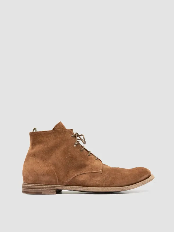 ARCHIVE 513 - Brown Suede Lace-up Boots made by Officine Creative