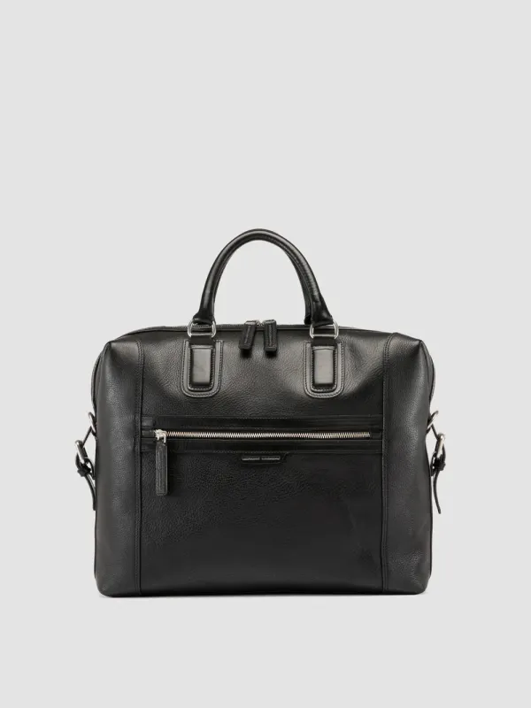 JULES 007 - Black Leather Briefcase sold by Officine Creative