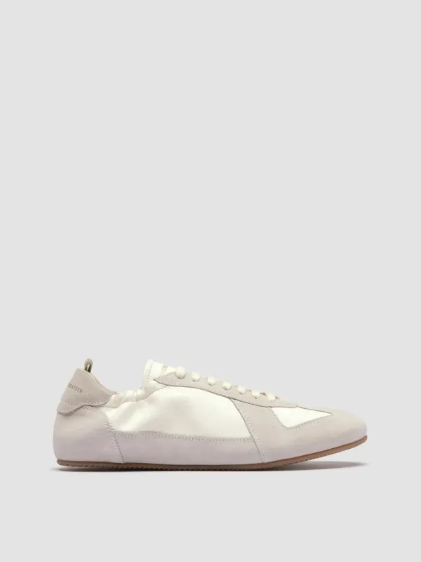 SUBSIDE 001 - White Leather and Suede Low-Top Sneakers made by Officine Creative