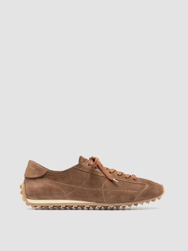 JARRED 001 - Taupe Suede Low-Top Sneakers sold by Officine Creative