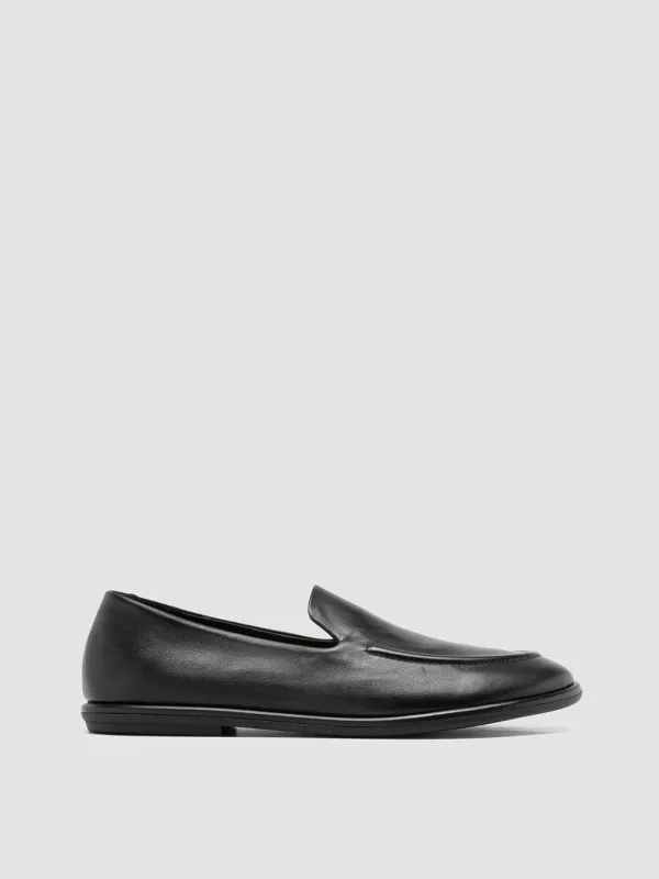 MIENNE 101 - Black Leather Loafers made by Officine Creative