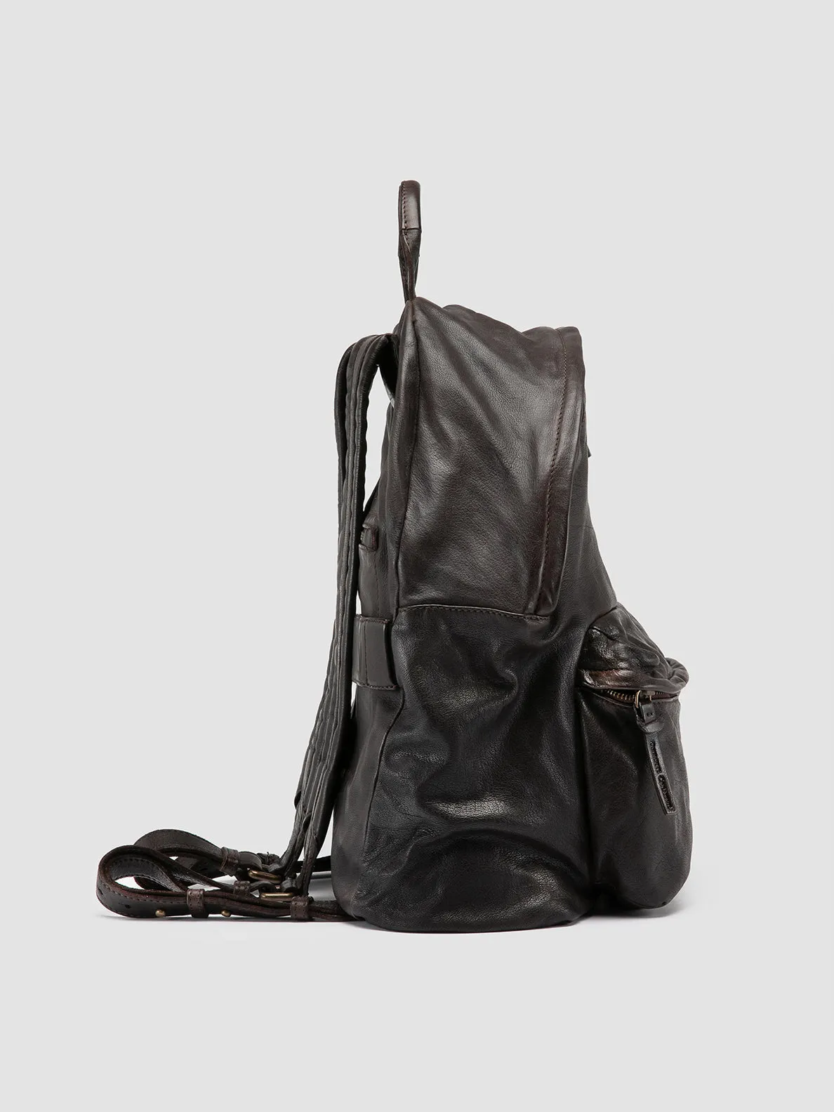 OC PACK 004 - Dark Brown Leather Backpack sold by Officine Creative product image thumbnail 3