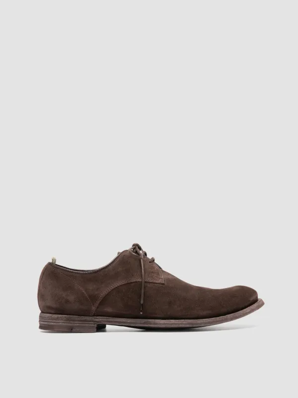 ARCHIVE 512 - Dark Brown Suede Derby Shoes made by Officine Creative