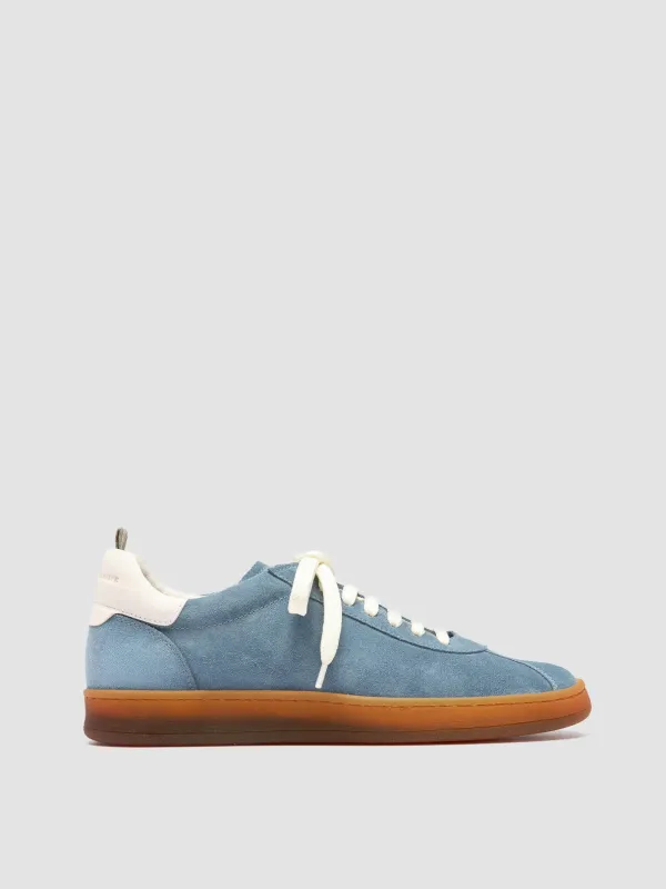 DESTINY 101 - Blue Leather and Suede Sneakers made by Officine Creative