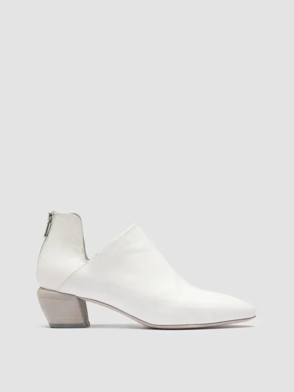 SALLY 037 - White Leather Zip Boots sold by Officine Creative