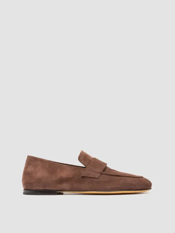 BLAIR 001 -  Brown Suede Loafers made by Officine Creative