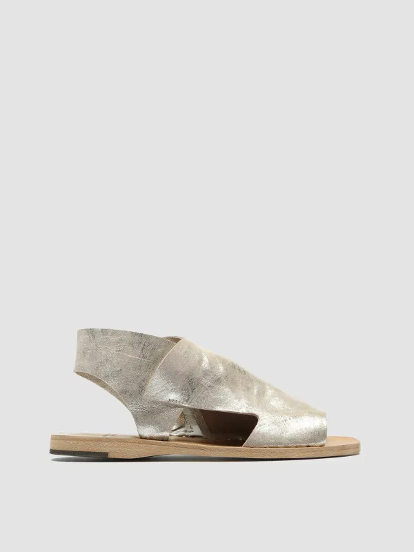ITACA 033 - Gold Leather Sandals sold by Officine Creative