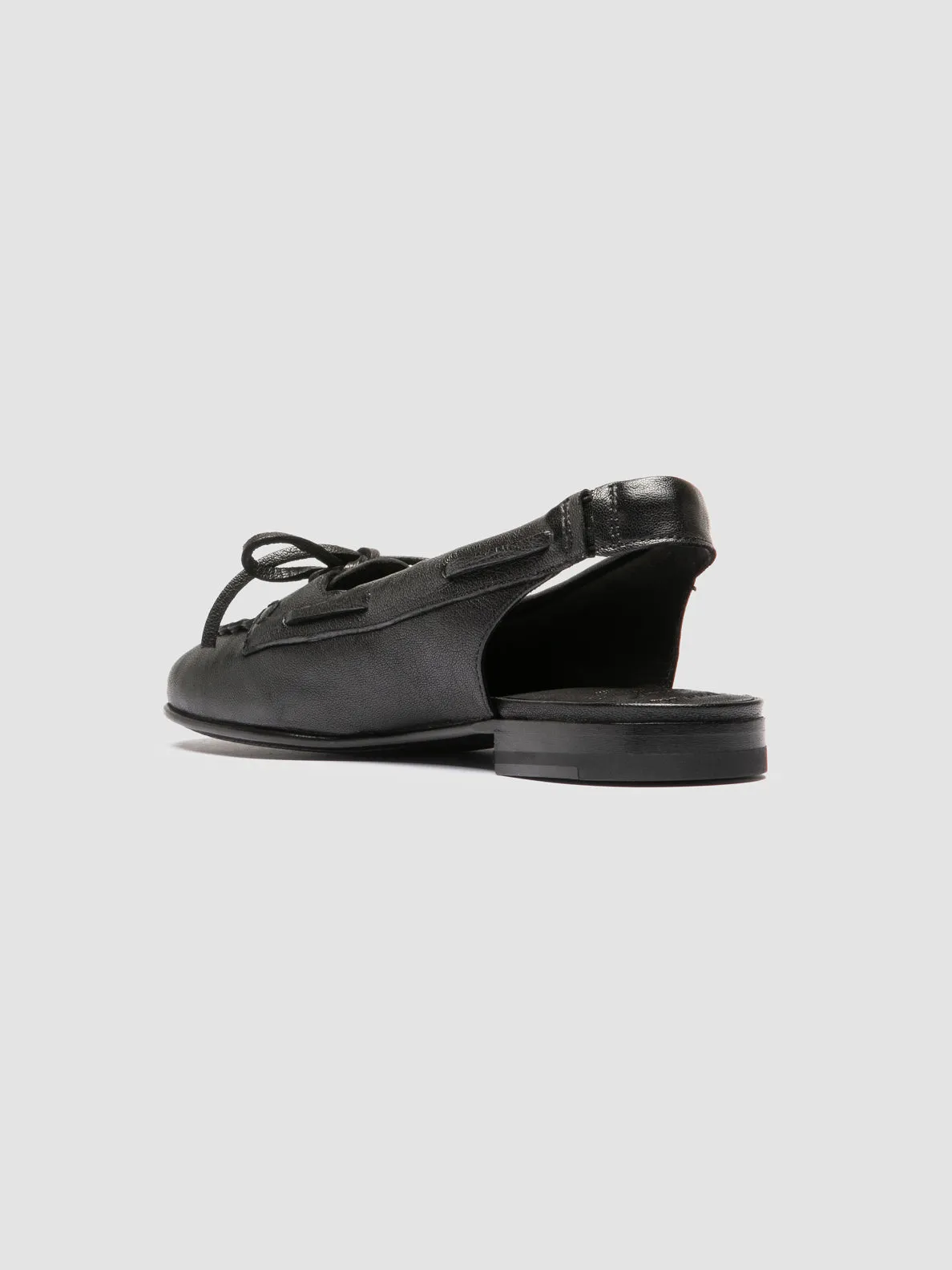 OLIVER 103 - Black Leather Slinback Sandals sold by Officine Creative product image thumbnail 4