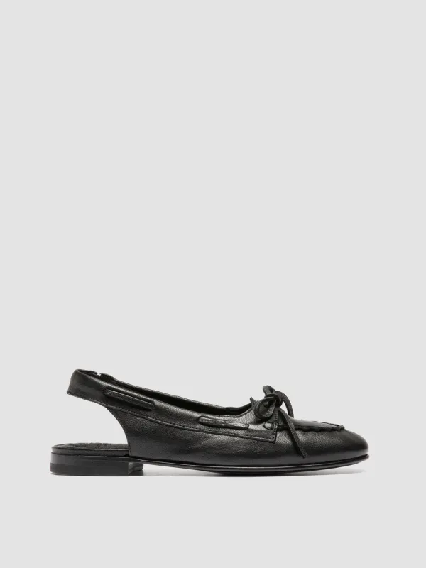 OLIVER 103 - Black Leather Sandals sold by Officine Creative