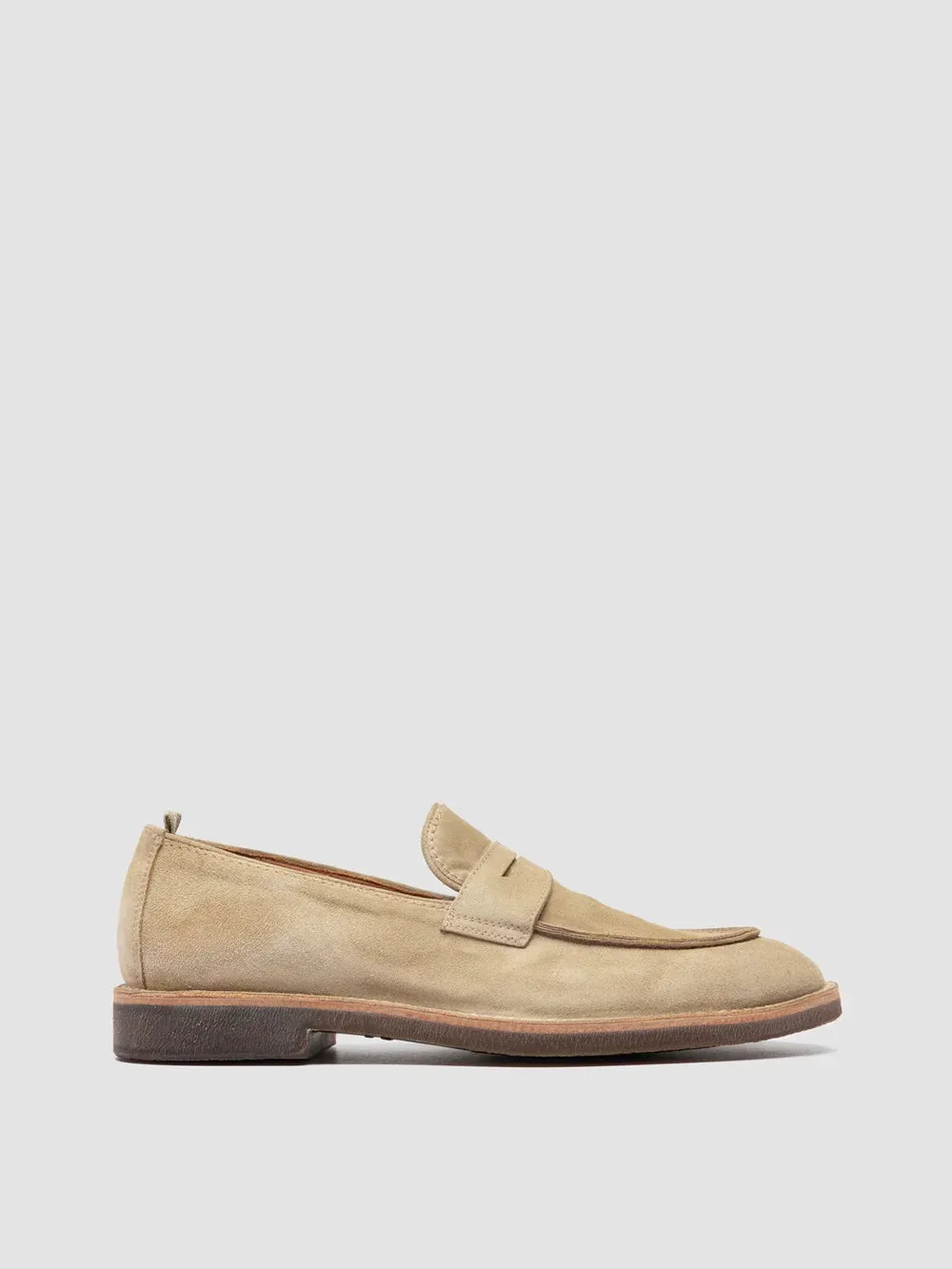 OPERA SD FLEXI 001 - Beige Suede Penny Loafers sold by Officine Creative