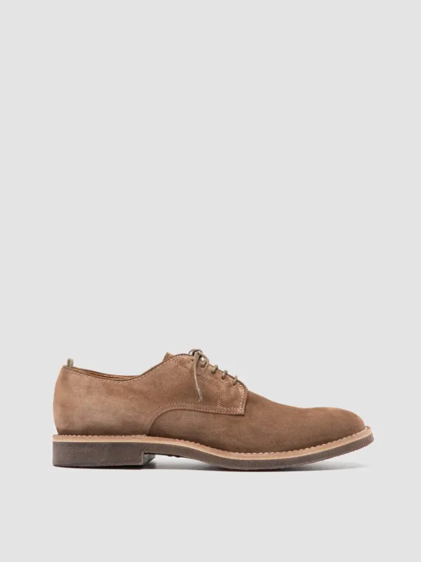 HOPKINS SD FLEXI 001 - Taupe  Suede Derby Shoes made by Officine Creative