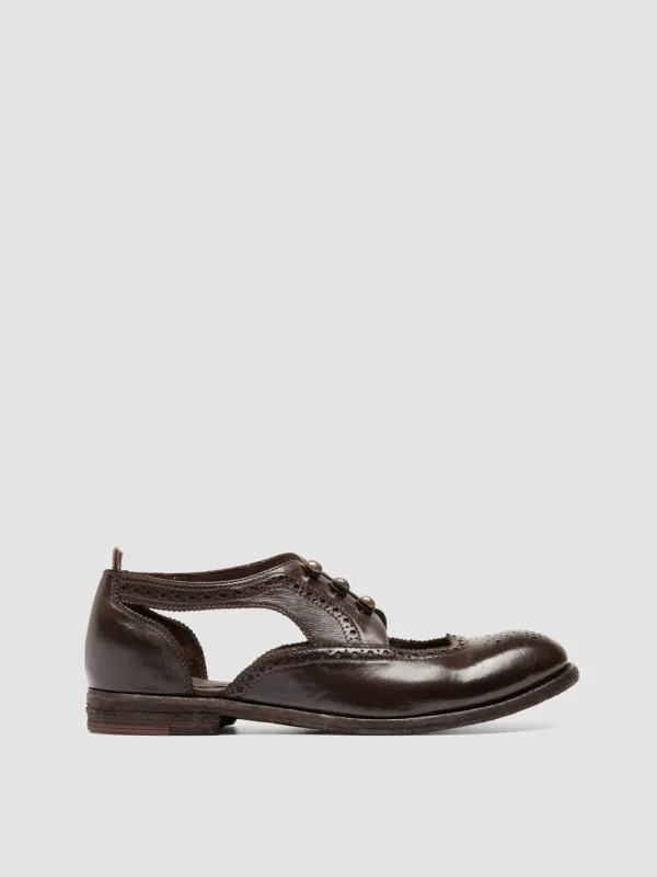 KALLIOPI 005 - Brown Leather Derby Shoes sold by Officine Creative