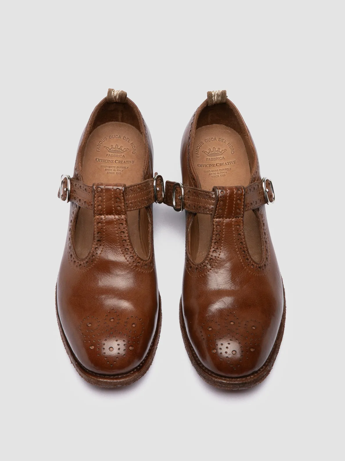 KALLIOPI 004 - Light Brown Leather T-Bar Shoes sold by Officine Creative product image thumbnail 2