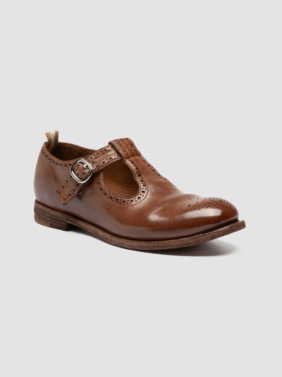 KALLIOPI 004 - Light Brown Leather T-Bar Shoes sold by Officine Creative product image thumbnail 3
