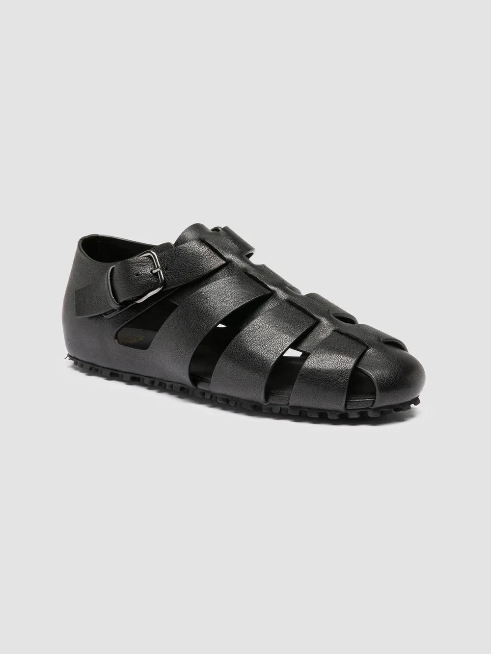 YORGOS 001 - Black Leather Fisherman Sandals sold by Officine Creative product image thumbnail 3