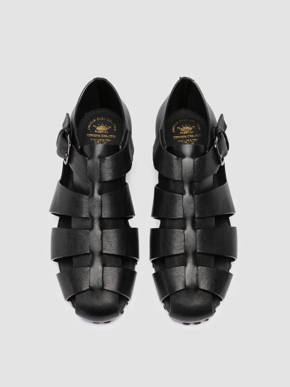 YORGOS 001 - Black Leather Fisherman Sandals sold by Officine Creative product image thumbnail 2