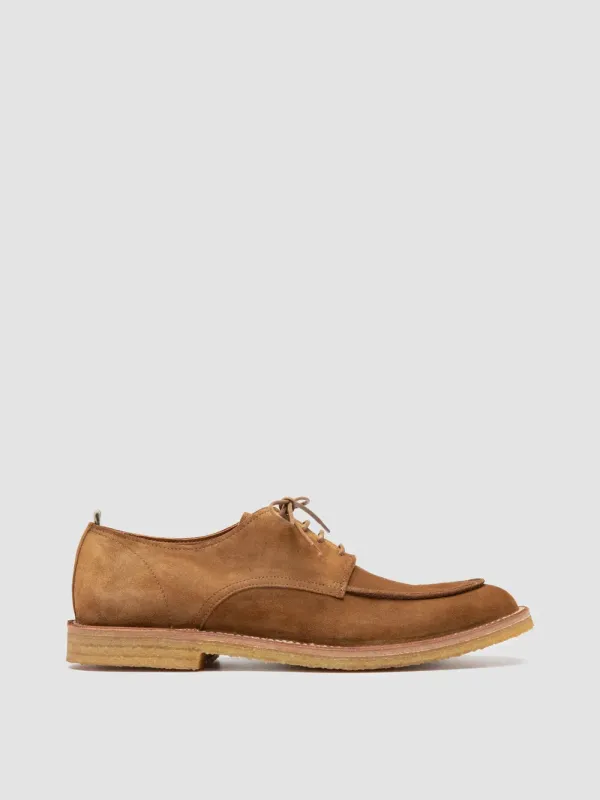 HISTORY 001 - Brown Suede Derby Shoes made by Officine Creative