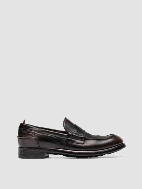CHRONICLE 056 - Brown Leather Penny Loafer made by Officine Creative