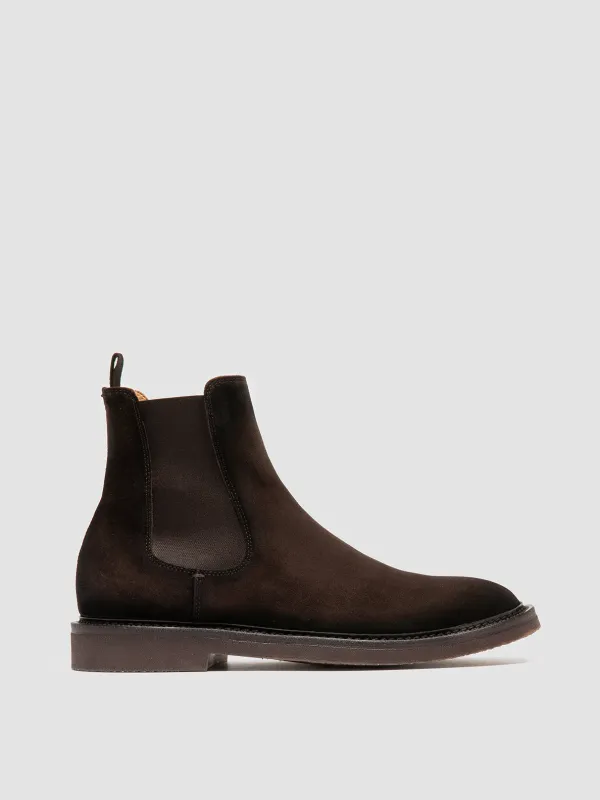 HOPKINS FLEXI 204 - Brown Suede Pull On Boots made by Officine Creative