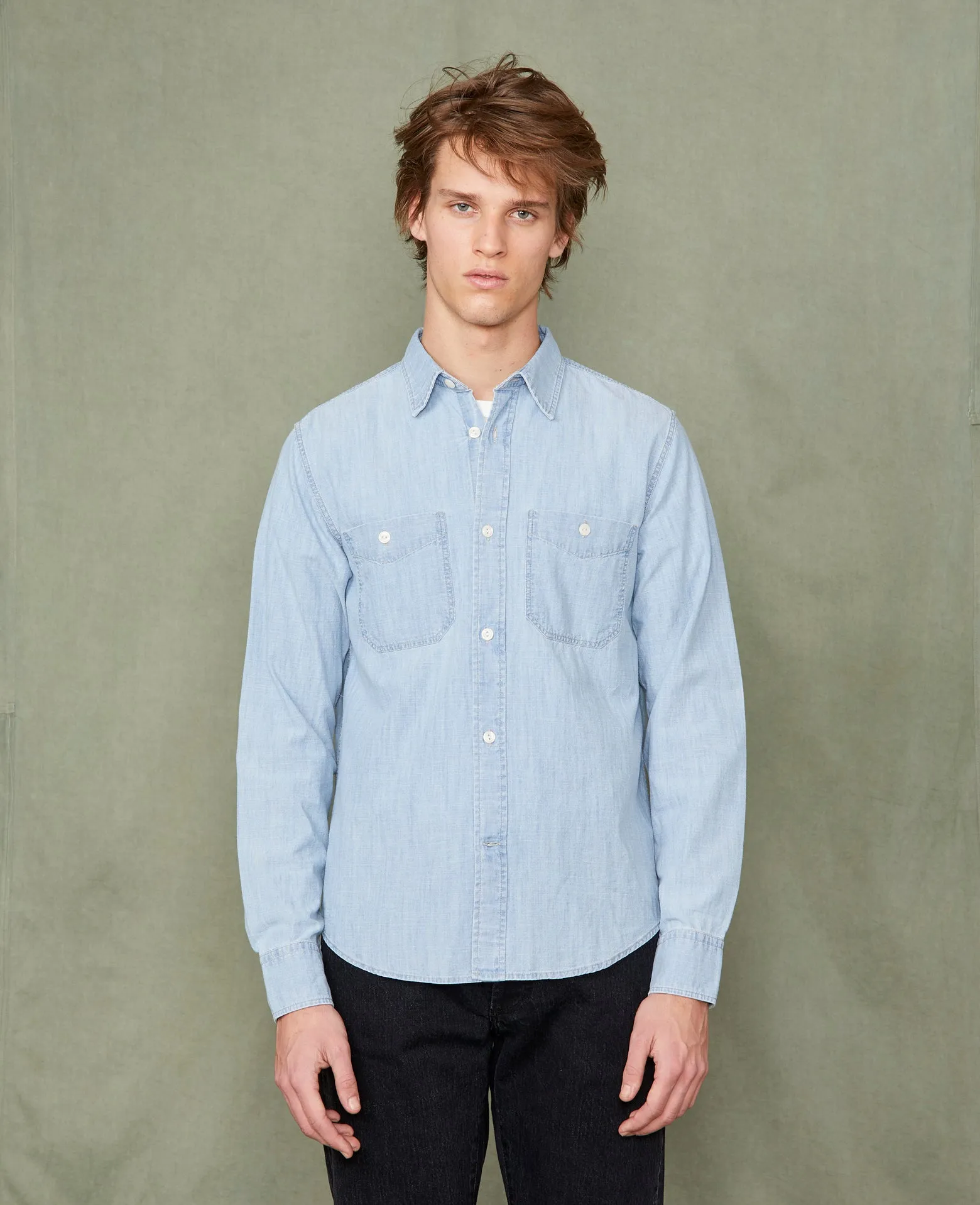 Chemise dungaree sold by Officine Generale product image thumbnail 3