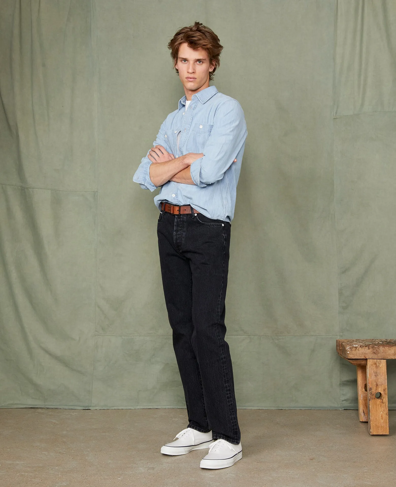 Chemise dungaree sold by Officine Generale