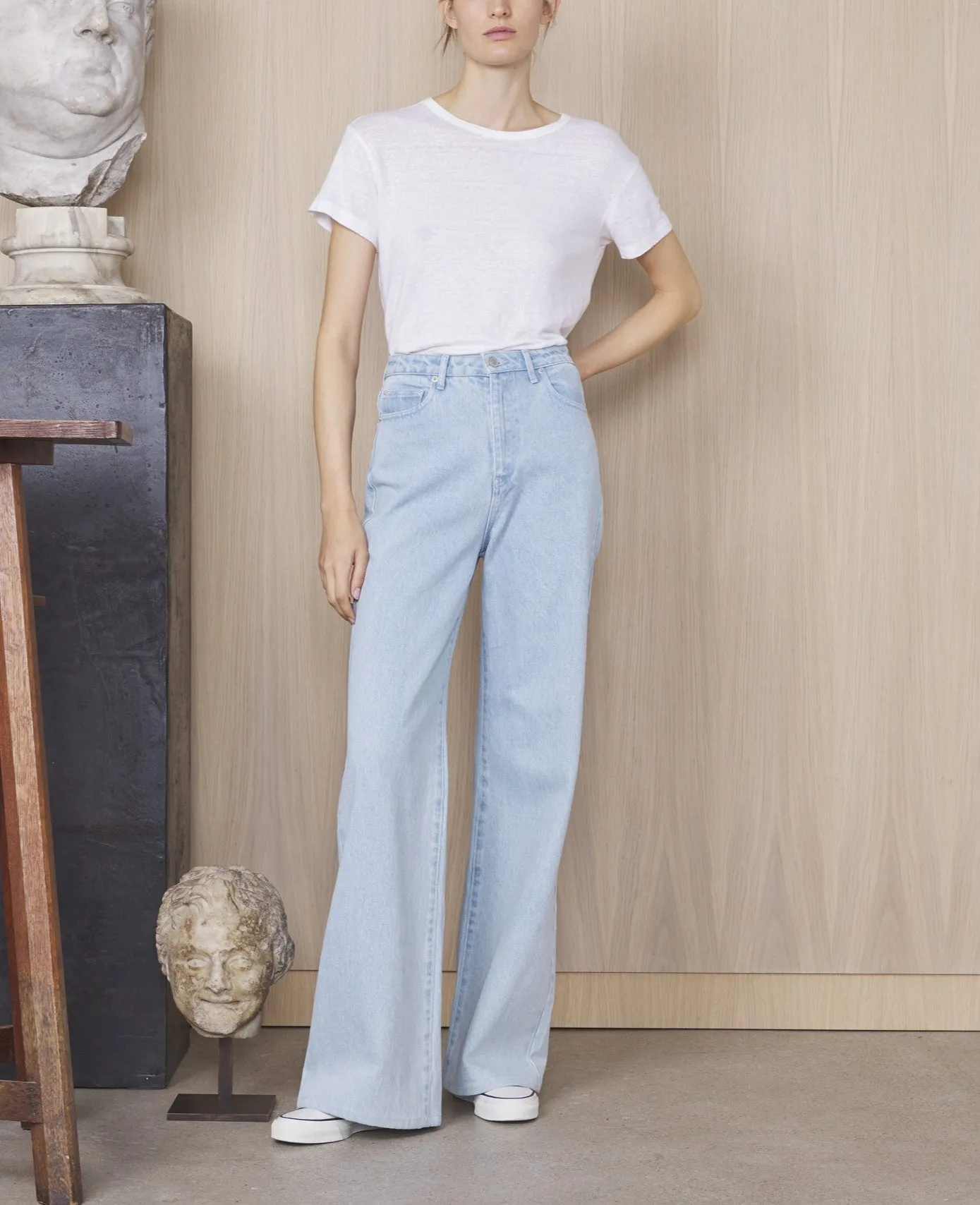 Lara tee piece dye fr linen sold by Officine Generale