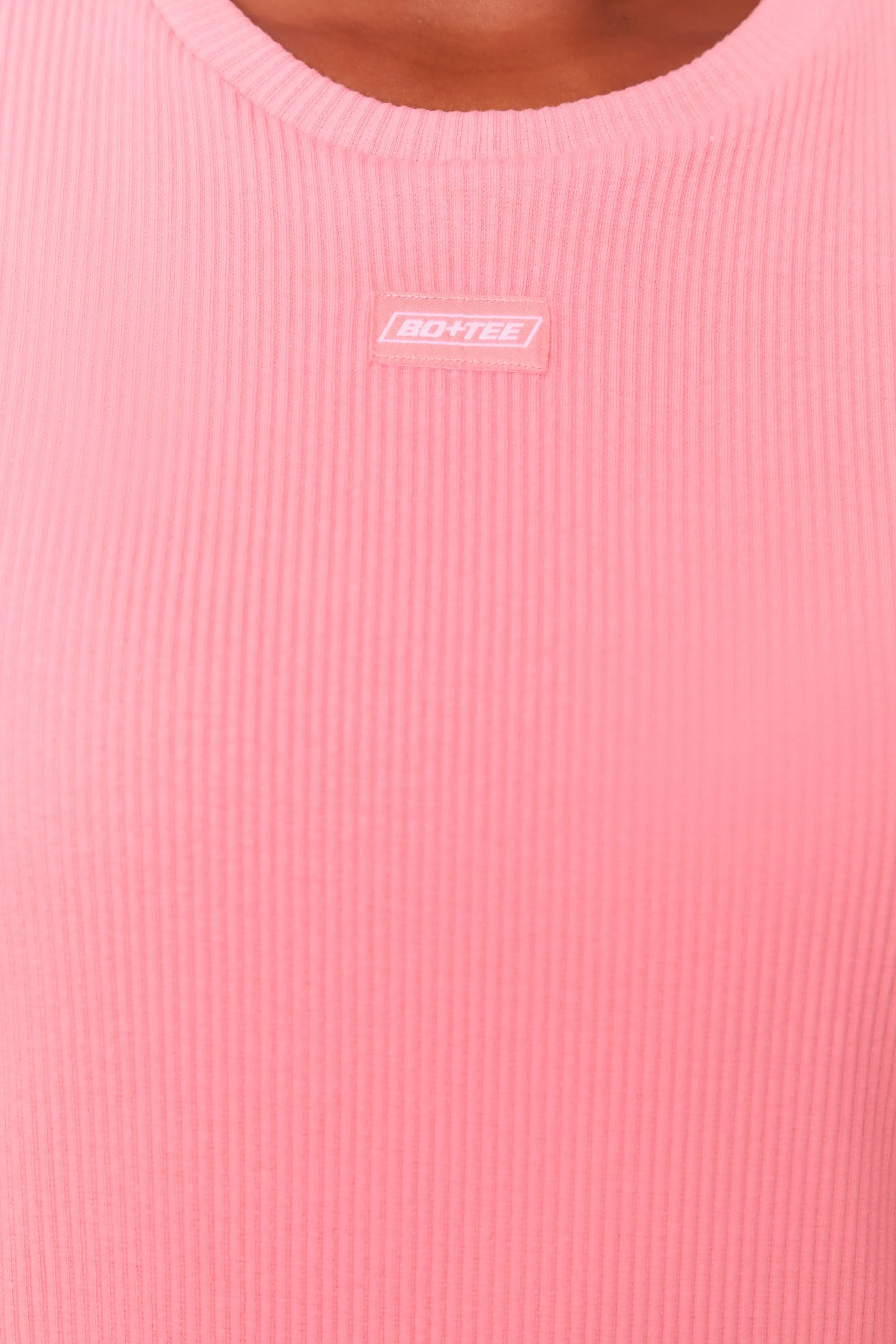 Take It Easy Ribbed Oversized T-Shirt in Coral sold by Oh Polly product image thumbnail 4