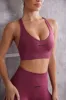Plunge Neck Sports Bra in Dark Rose sold by Oh Polly