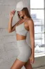 Scoop Neck Multi Strap Sports Bra in Grey sold by Oh Polly