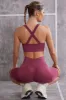 Plunge Neck Sports Bra in Dark Rose sold by Oh Polly