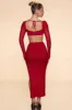 Embellished Maxi Skirt in Red sold by Oh Polly