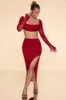 Embellished Maxi Skirt in Red sold by Oh Polly
