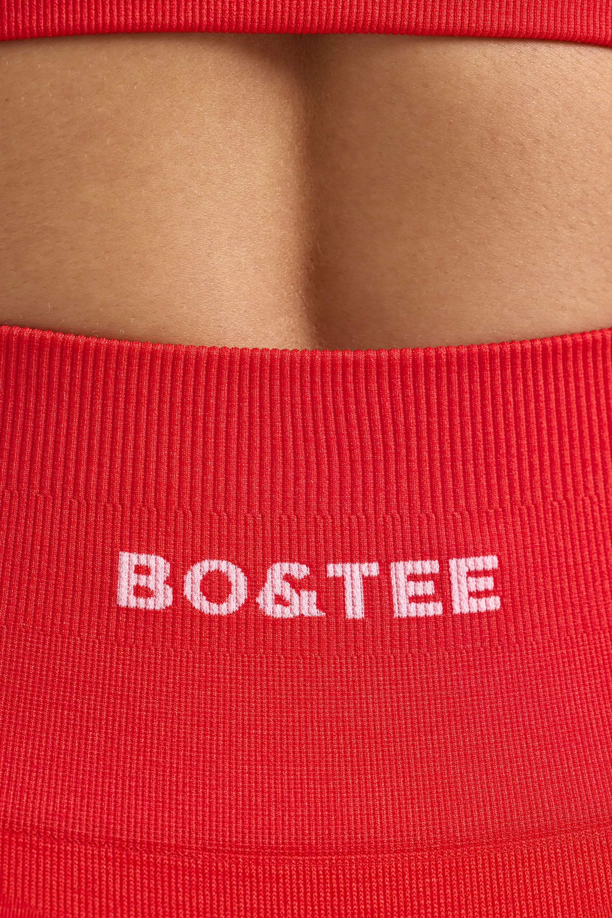 Define Luxe V-Neck Sports Bra in Poppy Red sold by Oh Polly product image thumbnail 4