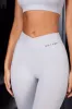 Petite High Waist Ribbed Leggings in Grey sold by Oh Polly