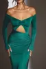 Cut Out Maxi Dress in Emerald Green sold by Oh Polly