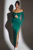 Cut Out Maxi Dress in Emerald Green sold by Oh Polly