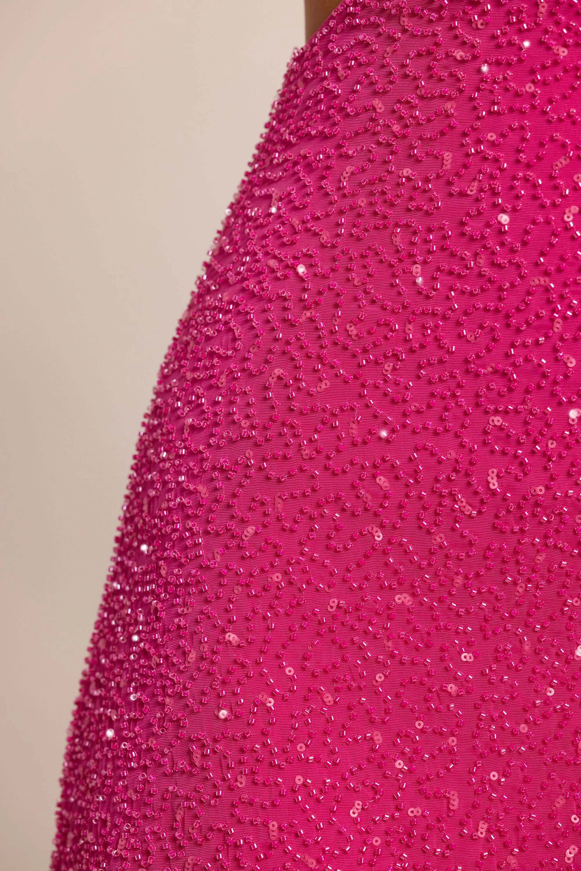 Embellished Cut Out Mini Dress in Fuschia sold by Oh Polly product image thumbnail 4