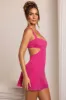 Embellished Cut Out Mini Dress in Fuschia sold by Oh Polly