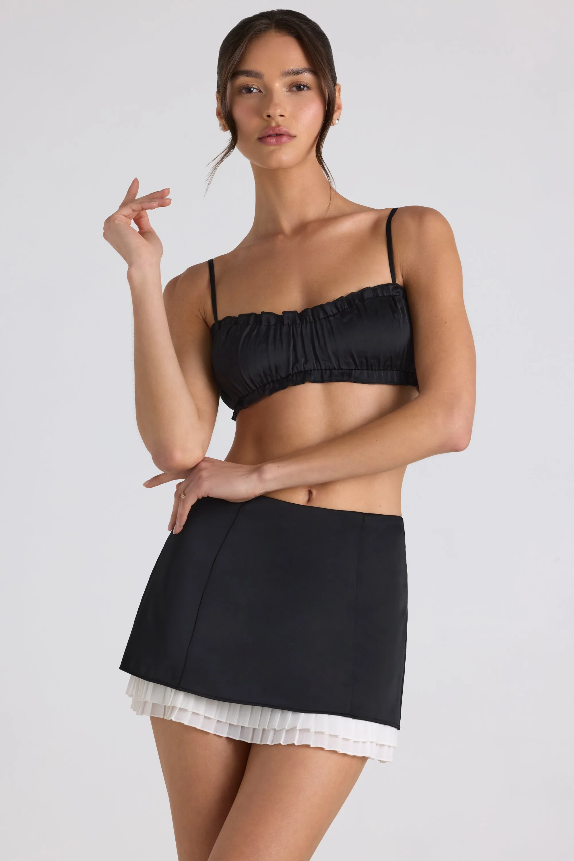 Layered Mid-Rise Mini Skirt in Black sold by Oh Polly product image thumbnail 5