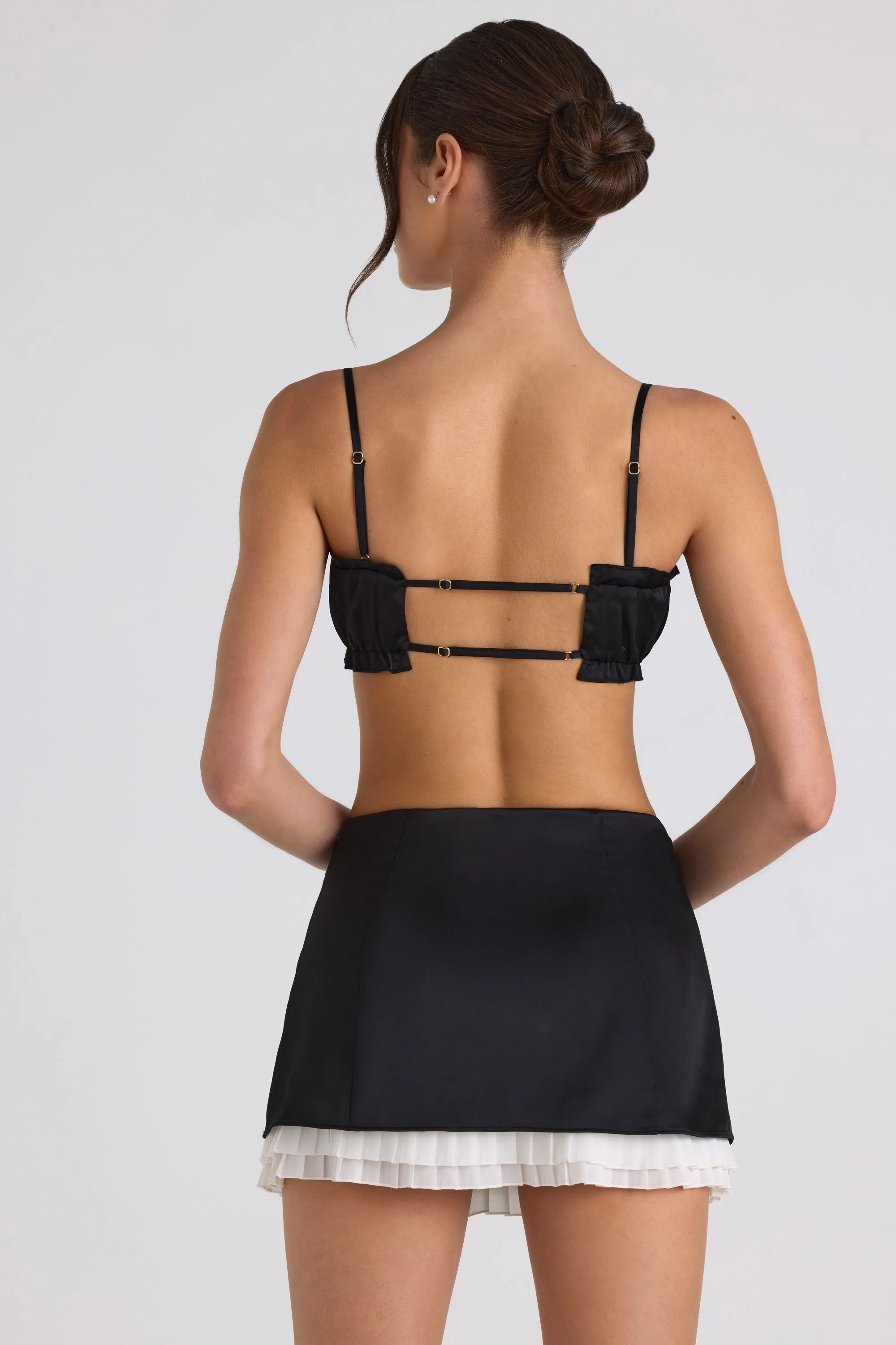 Layered Mid-Rise Mini Skirt in Black sold by Oh Polly product image thumbnail 2