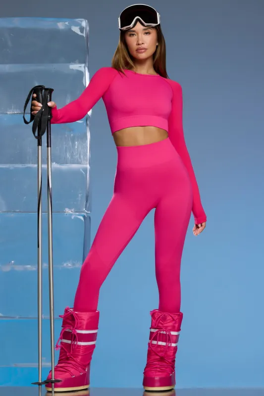 Petite Super Sculpt Base Layer Leggings in Fuchsia Pink made by Bo + Tee