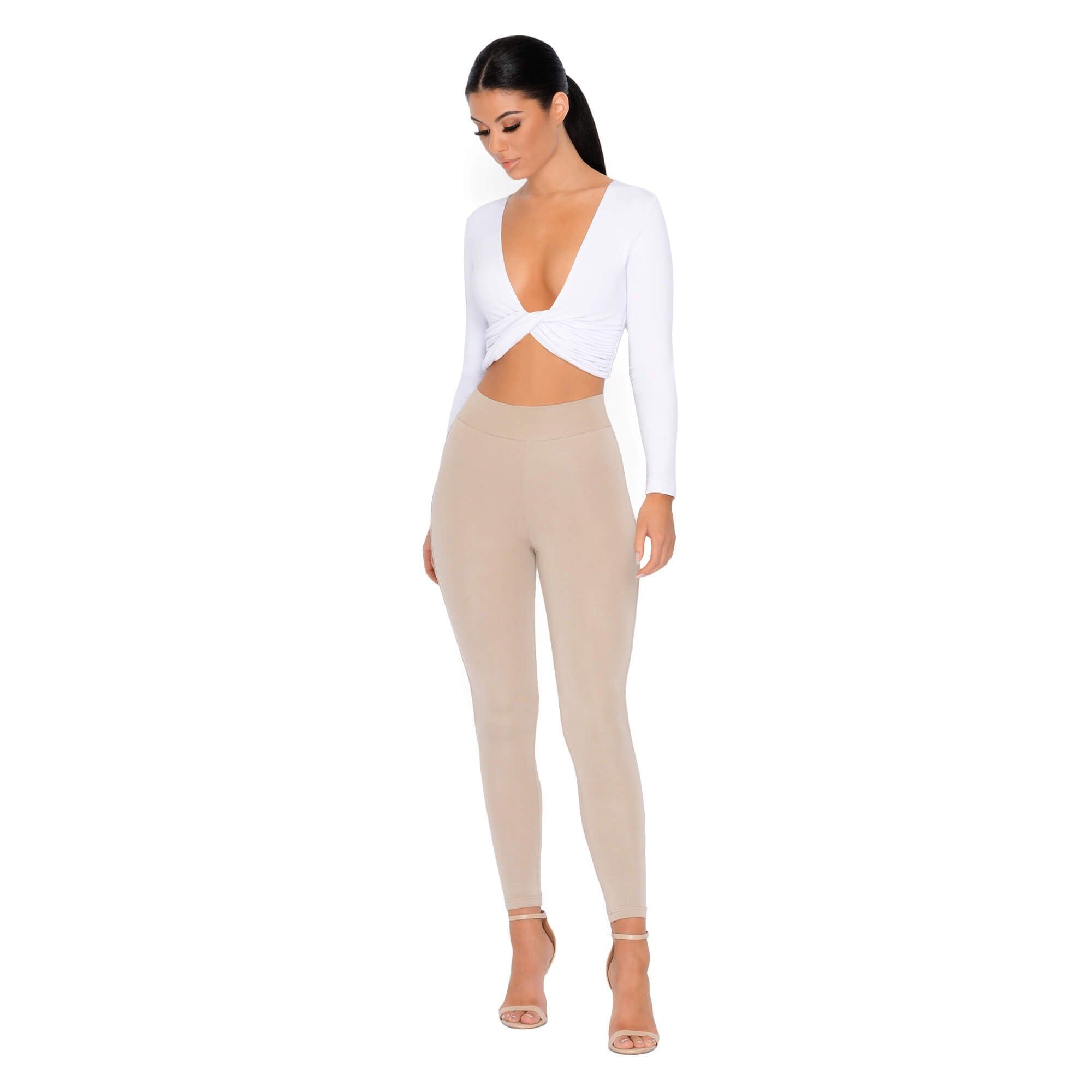 Why Knot Double Layered Crop Top in White sold by Oh Polly