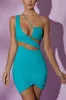 One Shoulder Cut Out Mini Dress in Aqua sold by Oh Polly