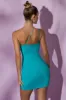 One Shoulder Cut Out Mini Dress in Aqua sold by Oh Polly