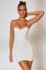 Ruched Corset Mini Dress in Ivory sold by Oh Polly