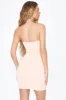 Cross Strap Ruched Mini Dress in Blush sold by Oh Polly