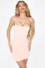 Cross Strap Ruched Mini Dress in Blush sold by Oh Polly