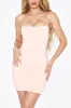 Cross Strap Ruched Mini Dress in Blush sold by Oh Polly