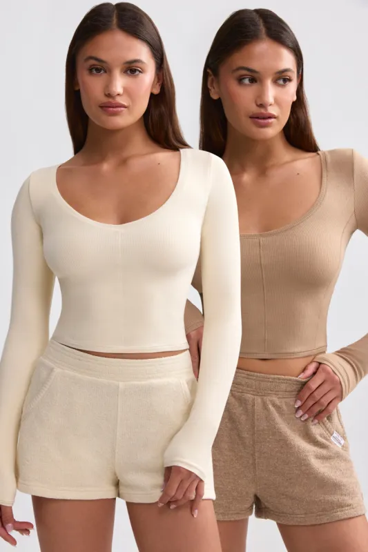 Ribbed Modal V-Neck Crop Top Bundle sold by Oh Polly